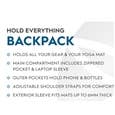 Gaiam Performance Hold Everything Yoga Backpack Bag_27-73312_5