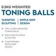 Gaiam Performance Ripple Grip Pilates Toning Balls 0.5kg_27-73324_6
