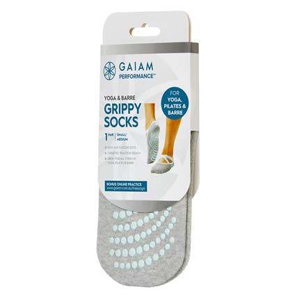 Gaiam Performance Pilates & Barre Grippy Sock Mint - Gaiam Pro